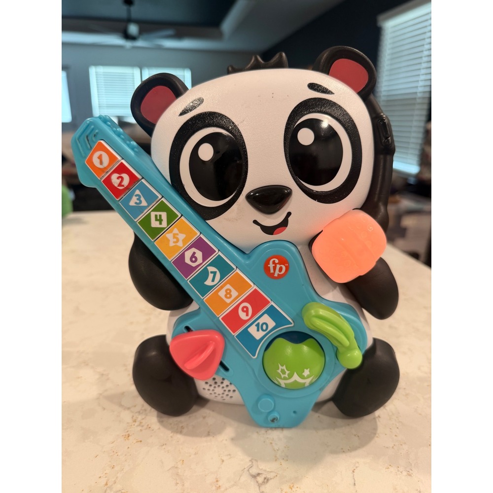 Fisher-Price Link Squad Jam & Learn Panda Musical Toy HTX00‎ Black White Blue